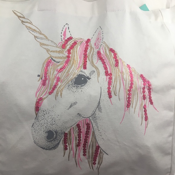 🍭UNICORN canvas large bag tote - Picture 2 of 5